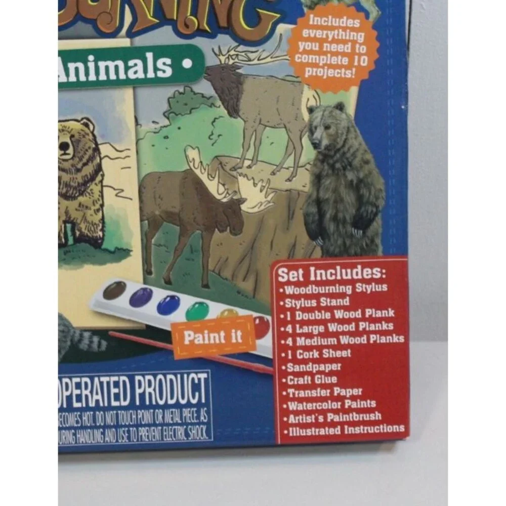 T.S. Shure Wood Burning Wild Animals Kit New 12-16 Yrs